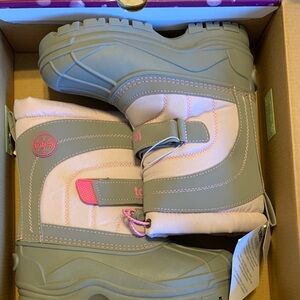 Totes Pink and Gray Snow Boots